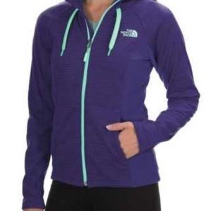 Purple North Face Zig Up Hoodie